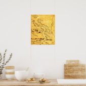 NicaraguaPanoramic MapNicaragua Poster (Keuken)