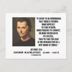 Niccolo Machiavelli Nieuwe Orde van de Dingen Quot Briefkaart