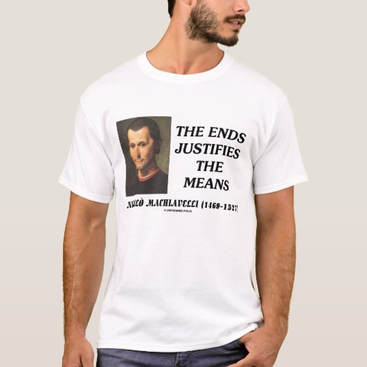 Niccolo Machiavelli rechtvaardigt het aanbod van m T-shirt (Voorkant)