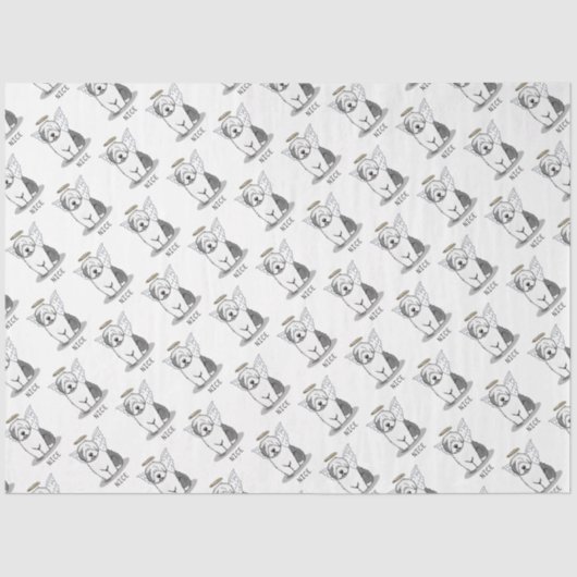 Nice Angel Old English Sheepdog (grijs 1) - Cute Tissuepapier (Voorkant)