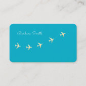 Nice Azure Blue Carte de visite pour un agent de v (Devant)