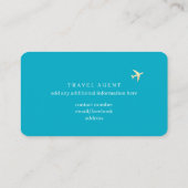 Nice Azure Blue Carte de visite pour un agent de v (Dos)