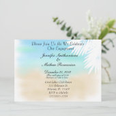 Nice Beach Scene Theme Engagement Party Kaart (Staand voorkant)