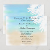 Nice Beach Scene Theme Engagement Party Kaart (Voorkant / Achterkant)