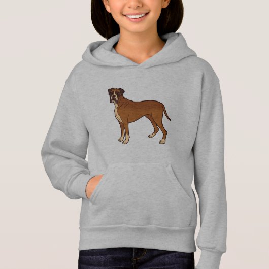 Nice Brown Boxer Chien race Design (Devant)