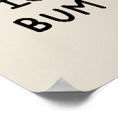 Nice Bum typography Poster (Hoek)