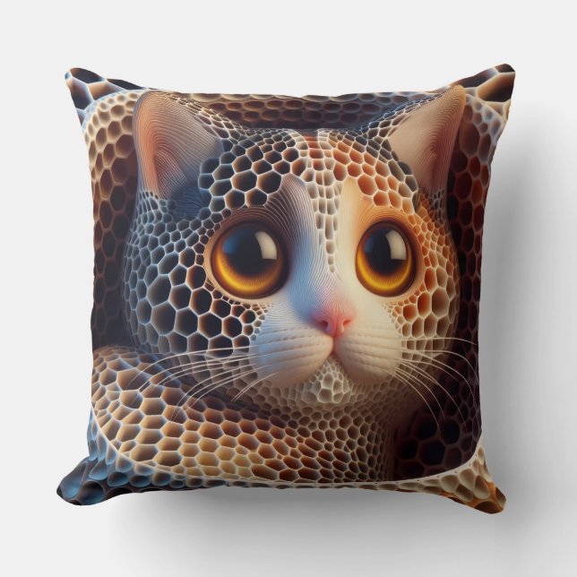 Nice CatThrow Pillow Kussen (Voorkant)