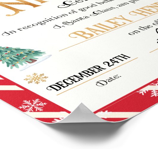 Nice Certificaat Goedgekeurd Sinterklaas Poster (Hoek)