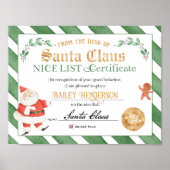 Nice Certificaat Goedgekeurd Sinterklaas Poster (Voorkant)