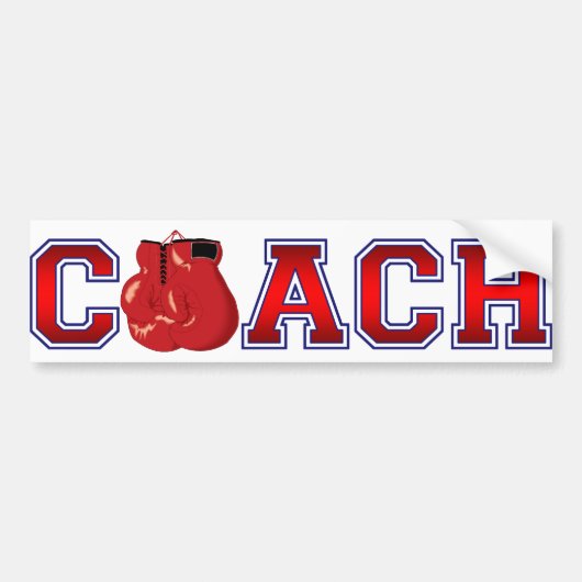 Nice Coach Boxing Insignia Bumpersticker (Voorkant)