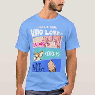 Nice Corgi Hondenliefhebber T shirt Corgi Anime en