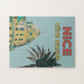 Nice Côte d'Azur Negresco illustratie Frankrijk Legpuzzel (Horizontaal)