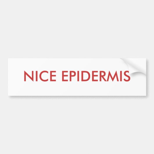 NICE EPIDERMIS BUMPERSTICKER (Voorkant)