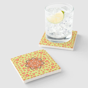 NICE FLOWER HEARTS LOVE VALENTIJN, BIRTHDAG, GIFT STENEN ONDERZETTER