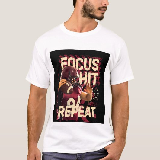 Nice focus hit repeat image  t-shirt (Voorkant)