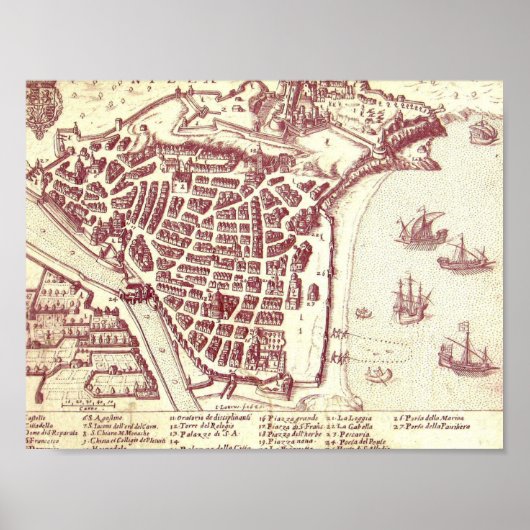 Nice France-kaart Poster (Voorkant)