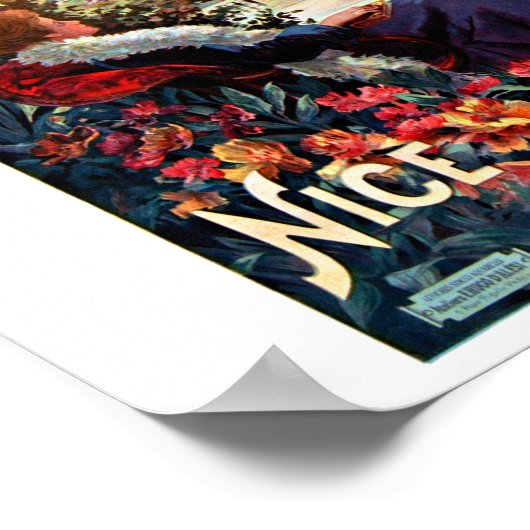 Nice, France Poster vintage restauré (Coin)