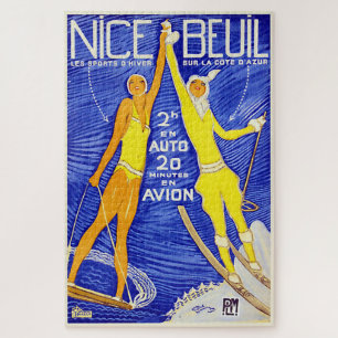 Nice France Riviera Vintage Poster Legpuzzel