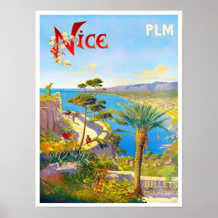 Nice France vintage-reis Poster