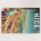 Nice France Vintage Travel Poster Legpuzzel (Horizontaal)