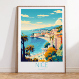 Nice Frankrijk Franse Rivièra Travel Poster Nice C