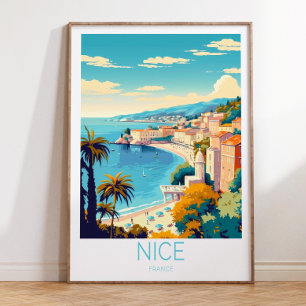Nice Frankrijk Franse Rivièra Travel Poster Nice C
