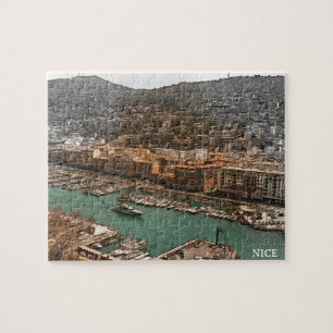 Nice Frankrijk Port Lympia Panorama Uitzicht Legpuzzel