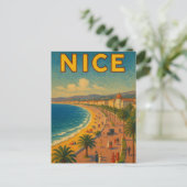 Nice Frankrijk Promenade des Anglais Briefkaart (Staand voorkant)
