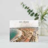 Nice Frankrijk Promenade des Anglais Briefkaart (Staand voorkant)