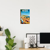 Nice Frankrijk Reisposter Poster (Thuiskantoor)