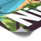 Nice Frankrijk  Retro Reizen Illustratie Poster (Hoek)