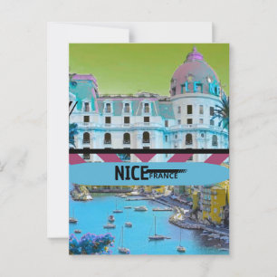 Nice Frankrijk Travel Briefkaart, Nice Briefkaart, Briefkaart