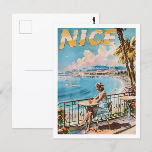Nice Frankrijk Vintage Beroemde reisplaats Briefkaart