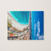 Nice, Franse kustlijn Waterverf Legpuzzel (Horizontaal)