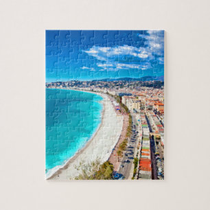 Nice, Franse kustlijn Waterverf Legpuzzel