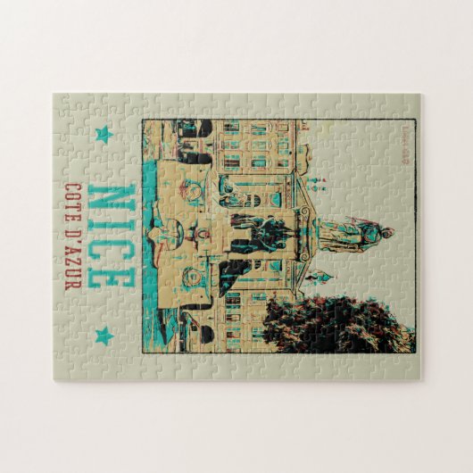 Nice Garibaldi Square afbeelding Frankrijk Legpuzzel (Horizontaal)