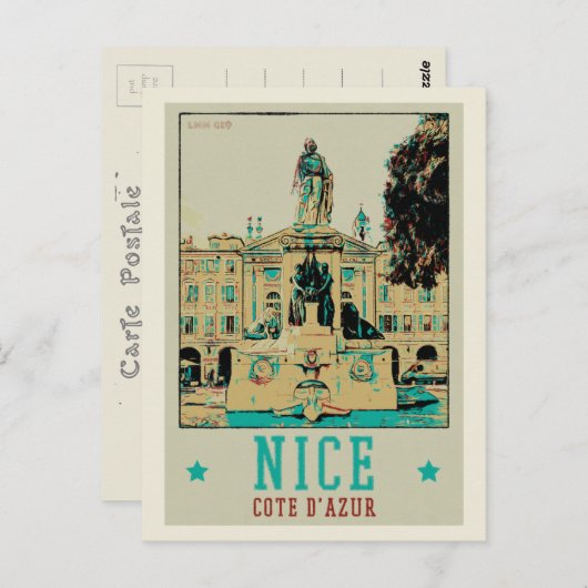 Nice Garibaldi square France Briefkaart (Voorkant / Achterkant)