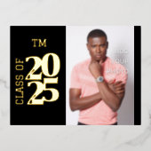 Nice Graduation Foil Photo Invitation Carte Postal (Recto)