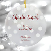 Nice Guy Kerst Elf Keramisch Ornament