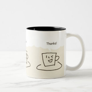 Nice, Hello, Thanks coffee mug
