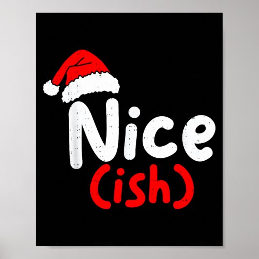 Nice (ish) Naughty Angel Funny Christmas List Fami Poster (Voorkant)