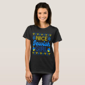 Nice Jewish Girl Ugly Happy Hanukkah Sweater Chanu T-shirt (Voorkant volledig)