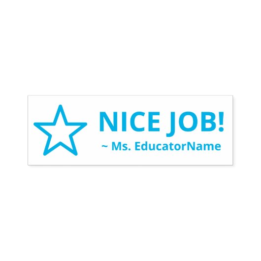 "NICE JOB!" Onderwijsassistent Rubberstempel Zelfinktende Stempel (Design)