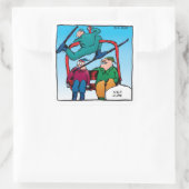 Nice Jump Cartoon Skiers Stickers (Sac)