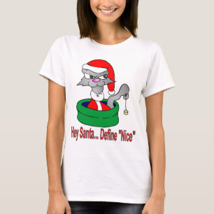 Nice kerstkat definiëren t-shirt