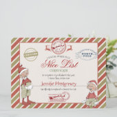 Nice-lijstcertificaat van de kerstman kaart (Staand voorkant)