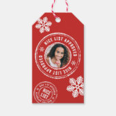 NICE LIST ERKEND + Fotokerstfeestdag Cadeaulabel (Voorkant)