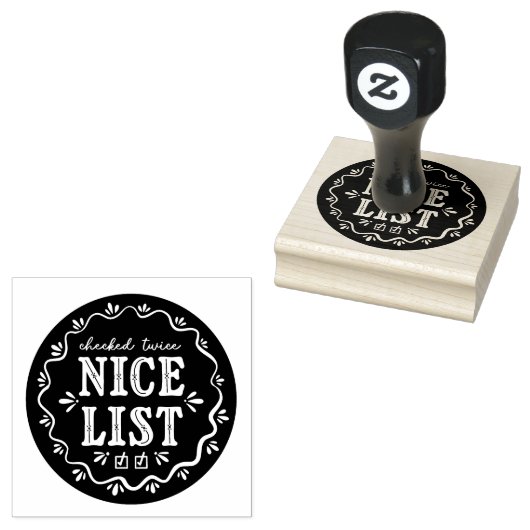 Nice List kerstelf Noordpoolstempel Rubberstempel (Gestempeld)