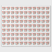“Nice List” Kersttypografie Cadeaupapier (Vlak)