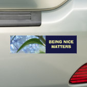 NICE MATTERS bumperstickers Blue Floral (Op auto)